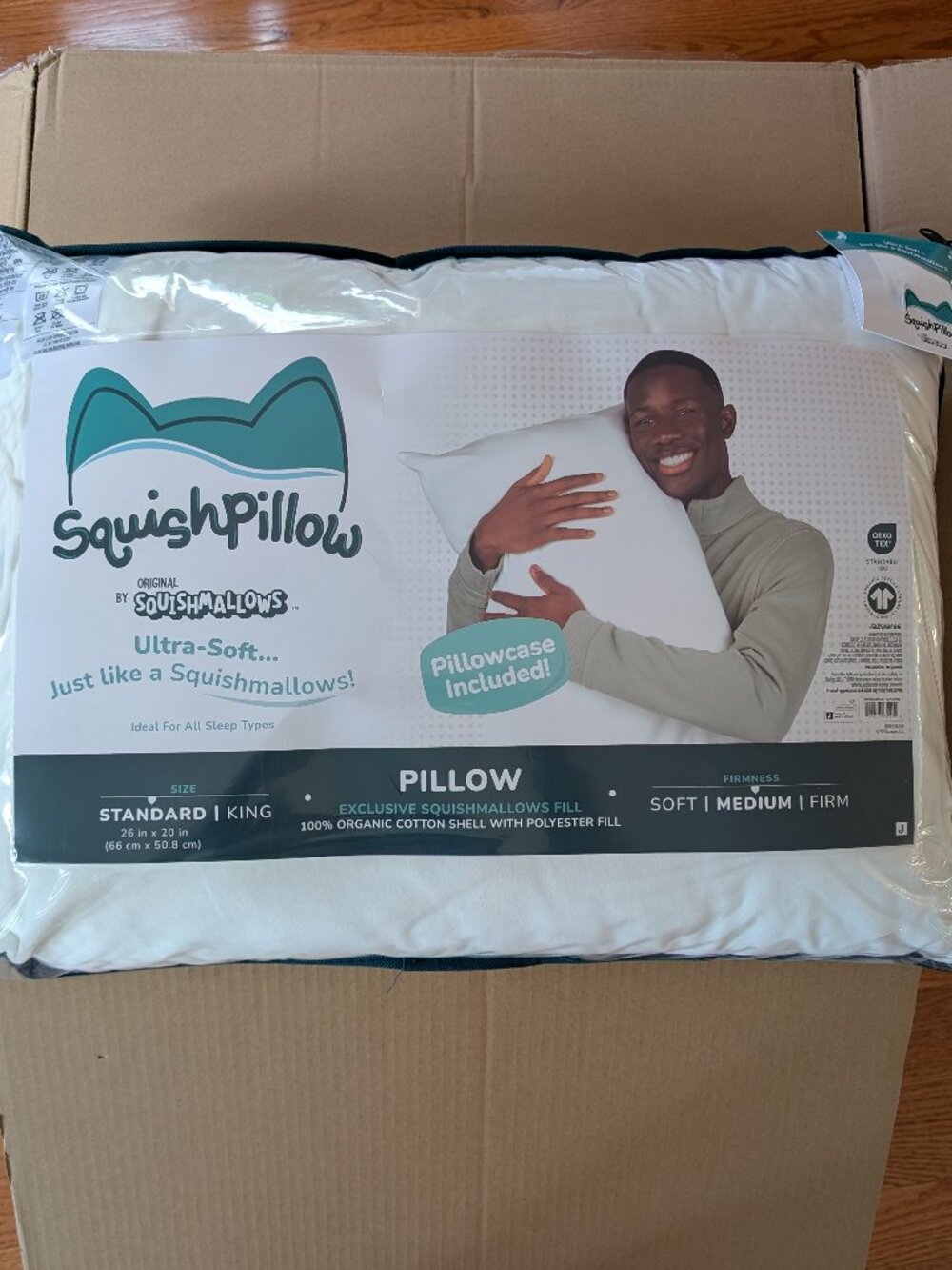 SquishPillow by Squishmallows (100% organic cotton shell)